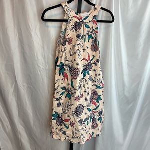 Rachel Ashwell Pink Floral Linen Mini Dress, size XS